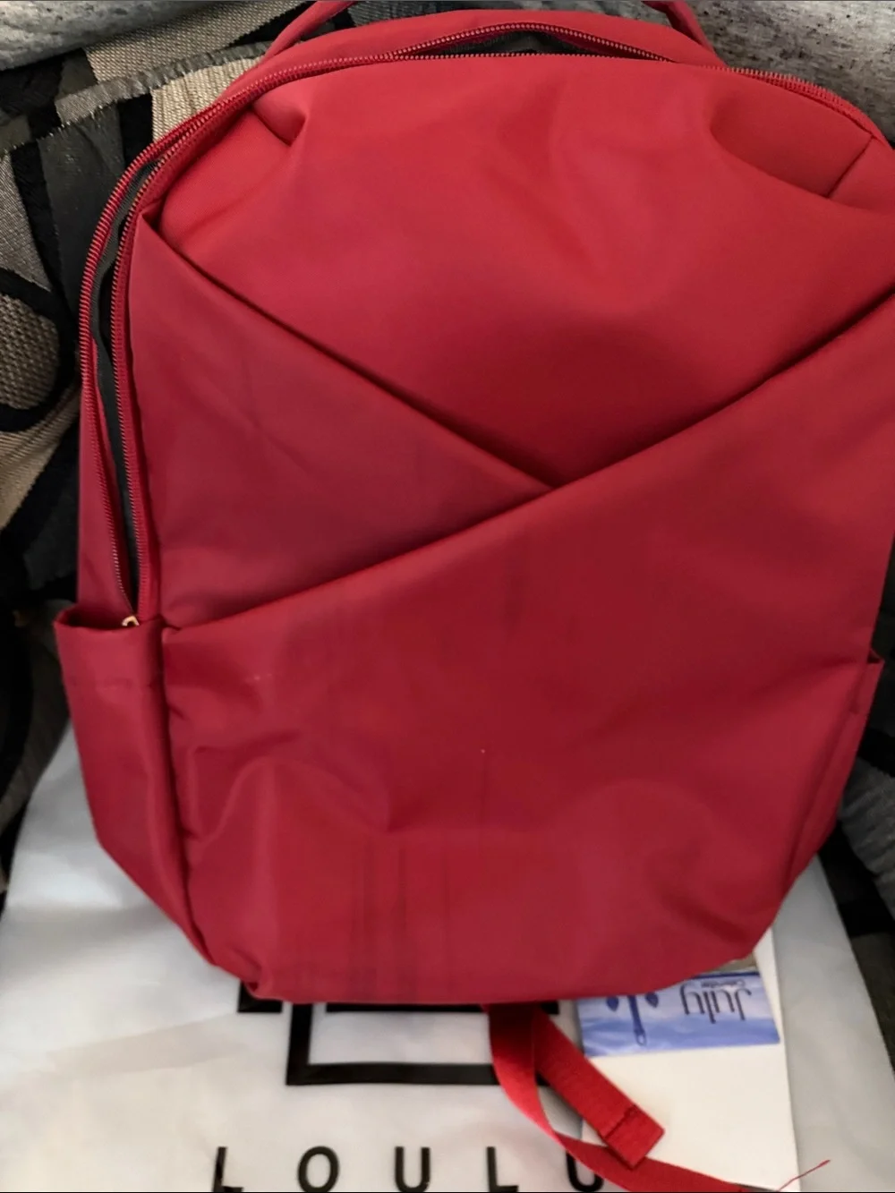 LOULU-Burgundy Red-Large Laptop Backpack